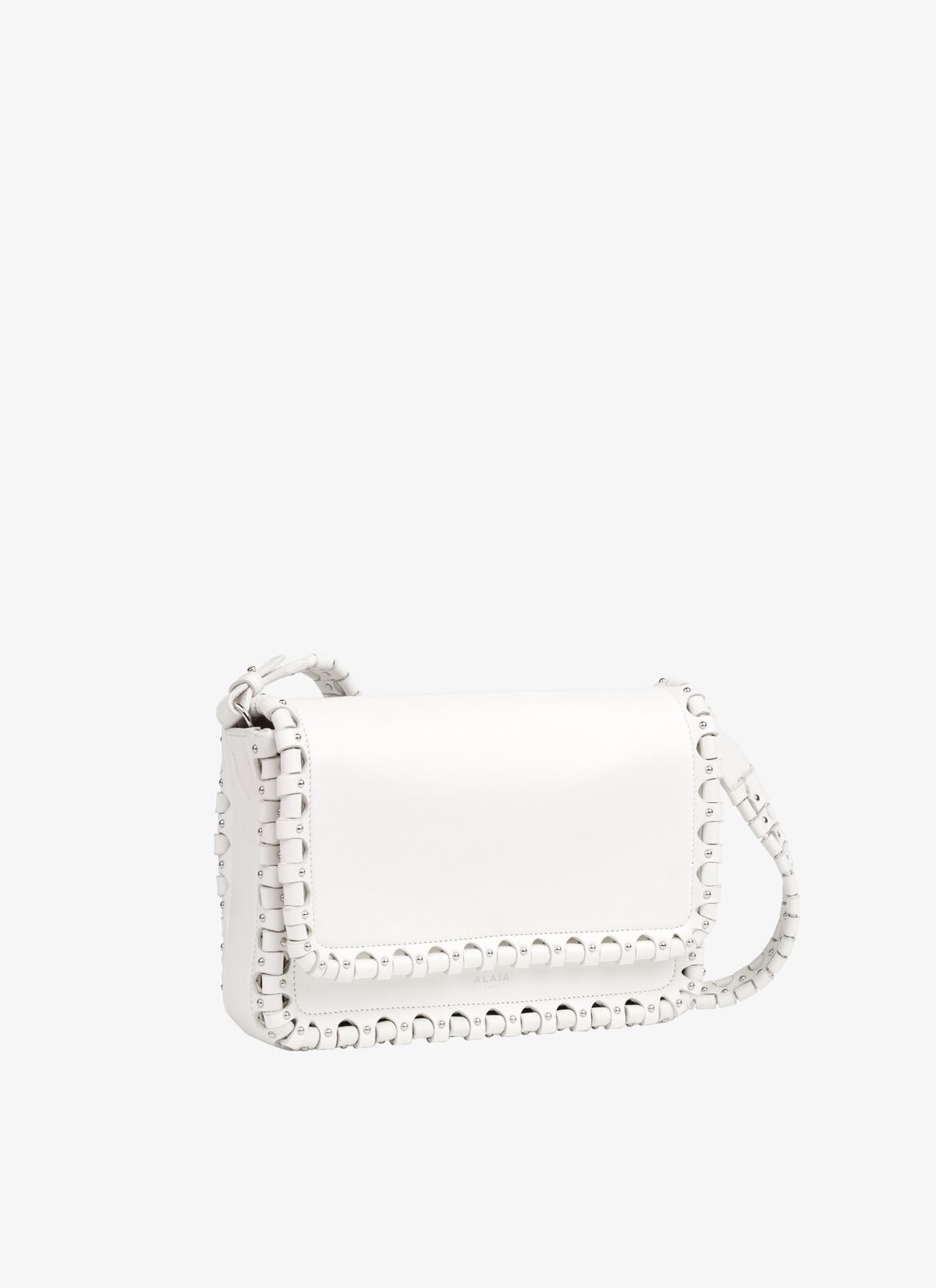 HINGE FLAP BAG  ALAÏA OPTIC WHITE HINGE FLAP BAG